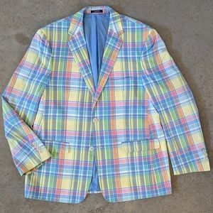 Colorful plaid spring blazer